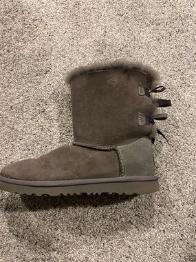 UGG Gray Shearling-Lined Boot